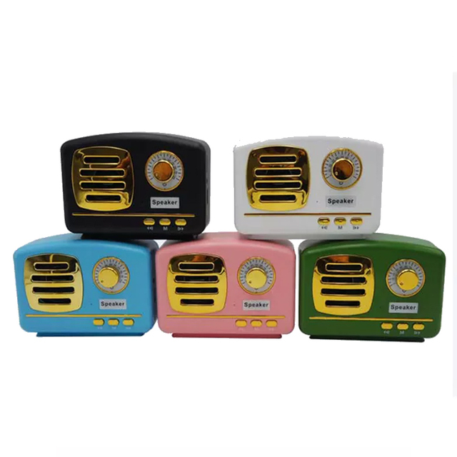 Best Creative Gift Retro Wireless Portable Mini Bluetooth Speaker with Fm Radio Usb