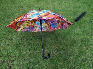 23 Inch Water <strong>Repellent</strong> <strong>Umbrella</strong> Hook Handle j Handle Digital Printing <strong>Umbrella</strong> - Product Image 2