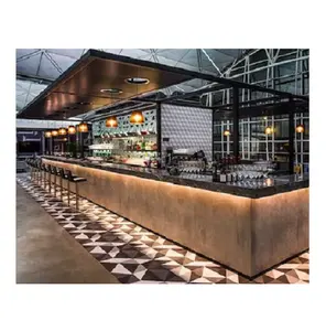 Custom Made modern marble wine bar counter for lounge restaurant
