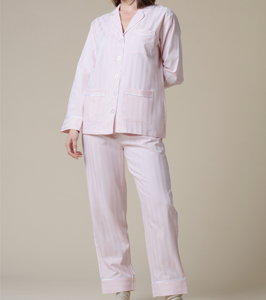 Set Loungewear Donna, Camicia <span class=keywords><strong>e</strong></span> Pantaloni, Vestibilità Comoda, 2 Pezzi, Morbido Pigiama Casual, Set Pigiama Lungo in Cotone con Ricamo a Cuore - Product Image 2