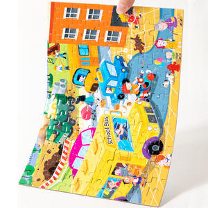 7 puzzles en <span class=keywords><strong>bois</strong></span> à faire soi-même pour enfants, scènes différentes, jouets éducatifs, développement, scènes de transport, emballés dans une boîte, fabriqués en papier - Product Image 2