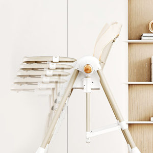 Di alta qualità sedia di alimentazione del bambino pieghevole altalena sedie per il bambino che dorme portatile beige grigio - Product Image 4
