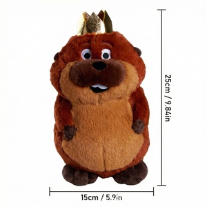 Peluche transformable Castor Hopper de <span class=keywords><strong>dessin</strong></span> <span class=keywords><strong>animé</strong></span>, avec différentes poses, en coton luxueux, unisexe - Product Image 3