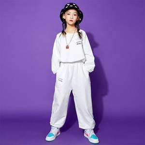 Детский костюм для хип-хопа и стрит-дэнса, джазовый костюм для выступлений на сцене, спандекс/хлопок - Product Image 1