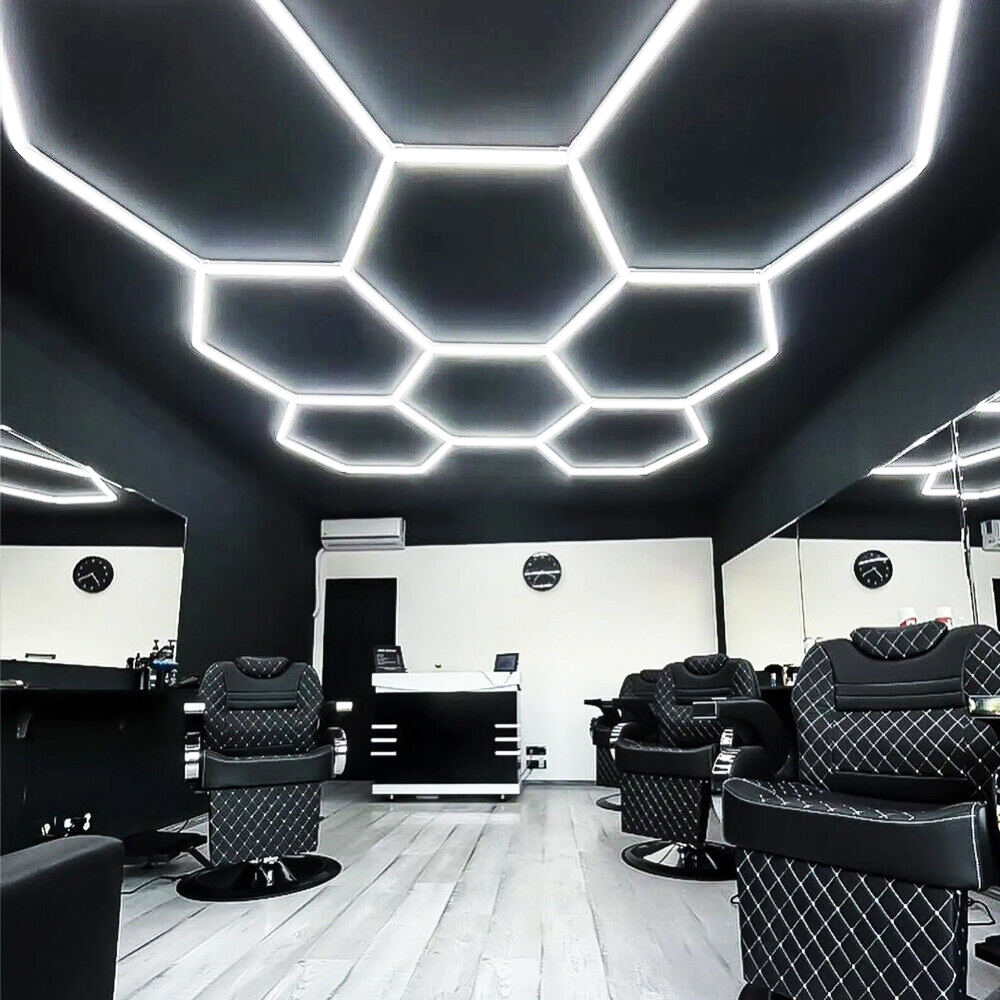 Wholesale Factory LED Ceiling Hex Garage Work Light Portable AC Powered Car Detailing Lighting