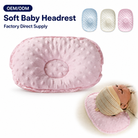 Oreiller de tête pour nouveau-né personnalisé, doux, respirant, rembourrage en coton, amovible, lavable, oreiller de sommeil pour nouveau-né