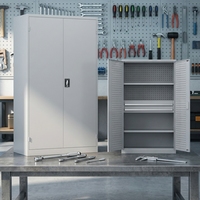 Chariot d'atelier moderne grande capacité multifonctionnel à 4 tiroirs et porte simple, boîte à outils, chariot de rangement pour quincaillerie de réparation automobile, armoire de garage