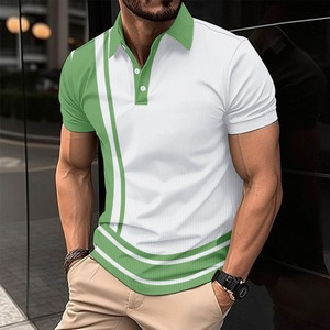 Chemise décontractée pour homme à manches courtes avec logo personnalisé ODM, 100% coton, tissu tricoté de haute qualité 220g, motif uni, boutonnée et brodée - Product Image 6