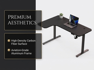 L shape standing <b>desk</b> Corner Sit Stand Workstation <b>Large</b> Gaming <b>Desk</b> Nail <b>desk</b> with Dual Monitor Support For Escritorio Gamer - Product Image 5