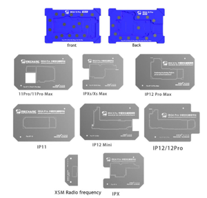 Mécanicien IBGA 12 Pro 10 en 1 BGA Reballing Stencil Platform pour <span class=keywords><strong>iPhone</strong></span> X <span class=keywords><strong>11</strong></span> 12 13 Pro Max Motherboard Middle Rework Template - Product Image 5