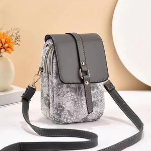Bolso Bandolera Mini con Triple Cierre para Mujer, Elegante Bolso Vertical para el Hombro, Pequeño Bolso de Viaje, Bolso para Teléfono Celular para el Trabajo - Product Image 4