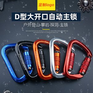 Alnas D Type Master Lock Aluminum Alloy Threaded Auto Lock Outdoor Climbing Safety Carabiner Industrial Grade - Product Image 3