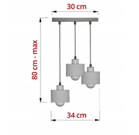 Lustre suspendu en fer à trois lumières JACKSUN, style nordique, luxe, beige |   Lampe de chevet pour chambre à coucher, éclairage d'îlot de cuisine