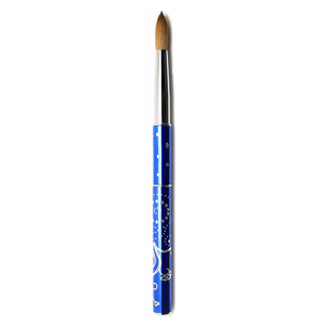 Pinceau à ongles en acrylique avec manche en métal bleu, 100% poils de Kolinsky purs, OEM, pour poudre acrylique, liquide, manucure en salon - Product Image 2