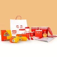 Boîte à Happy Meal personnalisée avec impression, 3 compartiments, recyclable, jetable, pour emballage alimentaire, hamburgers, frites, boîte en papier à poignée