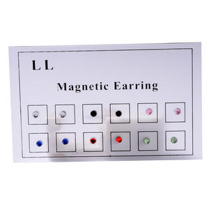 12 pièces/carte plusieurs couleurs faux tricheur Non percé <span class=keywords><strong>aimant</strong></span> boucle d'oreille oreille Tragus Cartilage lèvre Labret goujon <span class=keywords><strong>nez</strong></span> anneau bijoux - Product Image 5