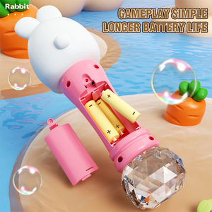Baguette à bulles automatique en forme d'animal <span class=keywords><strong>de</strong></span> dessin animé, anti-fuite, légère, pour enfants <span class=keywords><strong>de</strong></span> 3 ans et plus, cadeau pour fêtes en extérieur - Product Image 5