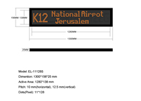 Hot Sell Remote-Managed 11x128 Dots RS485 Transit Bus Led Sign Panneau d'information sur le bus