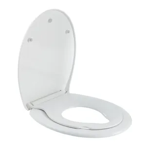 PP family-cubierta de asiento de baño con ajuste de altura para niños, cubierta de asiento de inodoro de plástico blanco