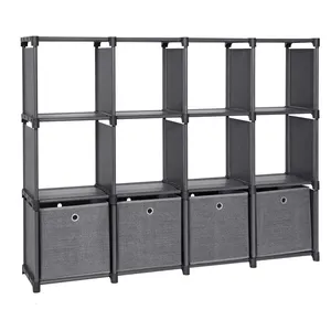 China Supplier Foldable Book Storage Shelf Cube Storage Organizer Sturdy Metal Book Shelves For Home