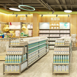 Nhà máy tùy chỉnh nhiệm vụ nặng nề Gondola giá một mặt siêu thị Kệ trắng cho bán lẻ hàng tạp hóa tiện lợi hiển thị đứng - Product Image 6