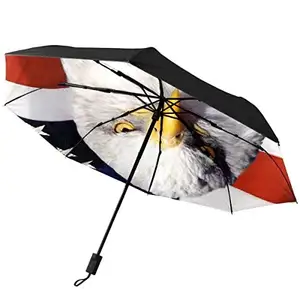 Yêu Nước mỹ Đại bàng ô ô ô USA cờ thứ 4 của July ô Windproof Trọng lượng nhẹ nhỏ gọn ô dù với logo