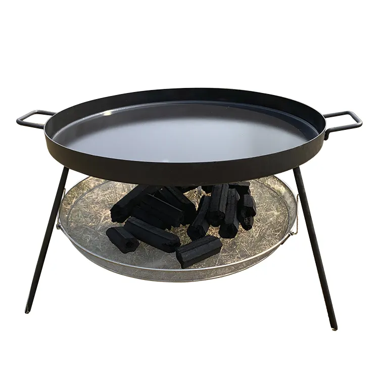 Hoàn hảo cho barbecues, những buổi dã ngoại, cắm trại bãi biển hoạt động ngoài trời dễ dàng lưu trữ 3 chân không dính BBQ nướng chảo Chảo