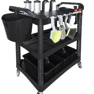 Car Wash Factory Storage Tool Trolley Removable All Black Hanging Bucket Beauty Tool Car For Car Wash