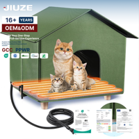 Lit extérieur moderne chauffant pour chat et chien imperméable et résistant à l'hiver, maison chaude et durable pour animaux de compagnie