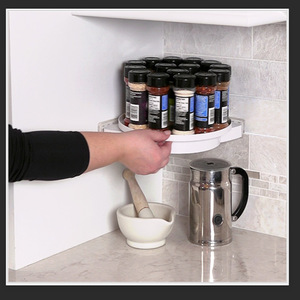 InstaHang hiện đại Nhựa Xoay Kệ phòng khách làm sạch lưu trữ giá treo tường không khoan bền vững 30x30x30cm - Product Image 5