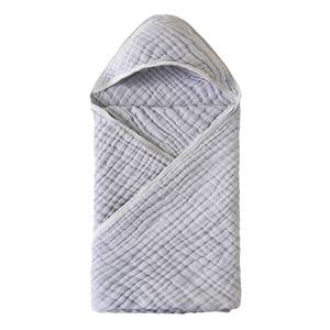 Nouveau-né infantile à capuche coton doux solide Wrap serviette <span class=keywords><strong>de</strong></span> bain bébé mousseline Swaddle bébé serviette - Product Image 4