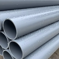 Tuyau en PVC gris U-PVC conforme à la norme ISO 3663, haute pression, pour l'alimentation en eau industrielle et le drainage, marque Qianxin, DN20-DN800mm, personnalisable