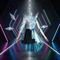 Nouvelle tenue de cosplay holographique pour femme, style anime League of Legends K/DA All Out Seraphine, pour spectacle