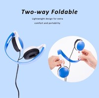 Headphone Berkabel Multi Warna Nyaman untuk Anak-anak dengan Mikrofon, Kabel PVC/TPE, Ringan, Harga Terjangkau, Tahan Air IPX-4