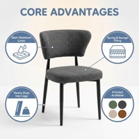 Chaise de salle à manger ergonomique moderne pliable et empilable en cuir PU rembourrée avec coussin à micro-ressorts et pieds en métal pour la maison, le bureau et l'hôtel