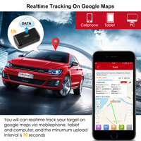 Micodus - Rastreador GPS Magnético Inalámbrico para Camiones y Automóviles, 5000 mAh, Larga Duración en Espera, Recargable, Portátil, con Sensor de Temperatura