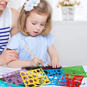 Pochoirs carrés en <span class=keywords><strong>plastique</strong></span> de haute qualité, forme personnalisée, modèle de peinture artistique, pochoirs de dessin de <span class=keywords><strong>noël</strong></span> pour étudiants - Product Image 5
