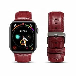 Yeşil Smartwatch Watchband iwatch için hakiki deri saat kayışı Apple için saat kayışı