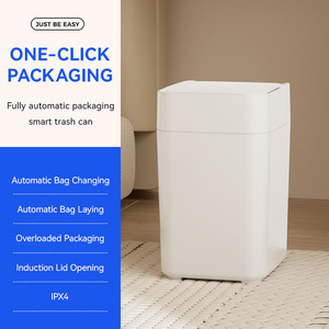 <span class=keywords><strong>Poubelle</strong></span> <span class=keywords><strong>à</strong></span> couches pour bébé avec capteur d'induction, changement automatique de sac, grande capacité 17L, blanc, étanche IPX4, cuisine - Product Image 1