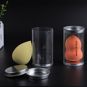 clear plastic round container custom logo transparent cylinder shape packaging box