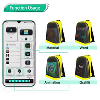 Sac à dos LED unisexe pour ordinateur portable, sac à dos extérieur étanche avec écran LED, télécommande sans fil