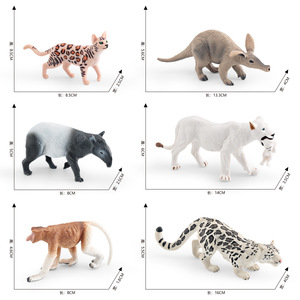 Simulation transfrontalière d'animaux sauvages avec des oursons lionne blanche aardvark chat du <span class=keywords><strong>Bengale</strong></span> proboscis singe tapir léopard des neiges - Product Image 4