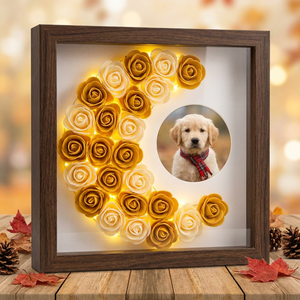 Boîte à fleurs éternelles en PE faite à la main, décoration murale personnalisée, cadeau floral pour animaux de compagnie, souvenir photo pour toutes les occasions - Product Image 3