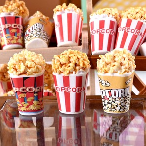 Miniatura de Cubeta de Palomitas de Maíz de Resina, Accesorio de Comida para Casa de Muñecas, Escala 1:12, Snack de Película - Product Image 3