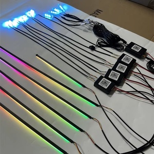 ไฟบรรยากาศในรถยนต์ Symphony Led <span class=keywords><strong>18</strong></span> in 1 RGB 64 สี แถบอะคริลิค ไฟตกแต่งภายในรถยนต์ - Product Image 1