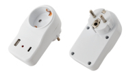 Multi adaptateur allemand 16A Avec protection enfants 2 USB(1A + 1C) et indicateur LED supportant PD/QC 3.0 charge rapide Max.20W