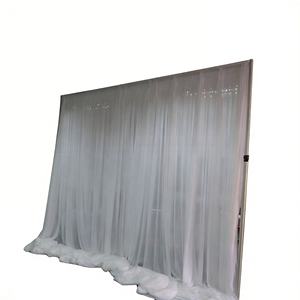 RK Fondo de tela de gasa de 30x10 pies, blanco, de montaje rápido, con estructura de aluminio/acero, garantía de 3 años para bodas y ferias comerciales - Product Image 1