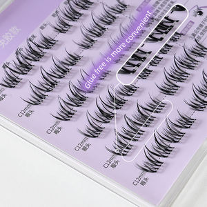 批发DIY簇状睫毛，无需胶水，自粘式手工分段预剪预粘簇状睫毛延长件 - Product Image 3