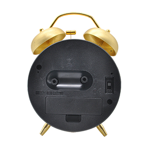 3.85 "Twin chuông đồng hồ báo thức với quay số lập thể, đèn nền, Pin hoạt động Loud nhà đồng hồ báo thức reloj - Product Image 2