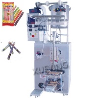 Machine d'emballage automatique multifonctionnelle pour sachets et pochettes de liquides, modèle 320, scellage arrière, scellage trois côtés, pour aliments et boissons